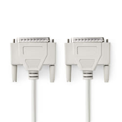 Nedis CCGP52100IV20 câble Série Ivoire 2 m DB-25
