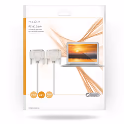 Nedis CCGP52100IV20 câble Série Ivoire 2 m DB-25