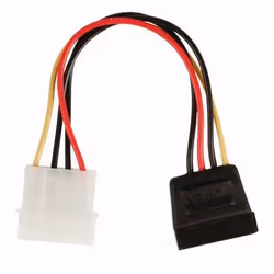 Nedis CCGP73500VA015, 0,15 m, Molex (4-pin), SATA 15 broches, Mâle, Femelle, Sac en polyéthylène