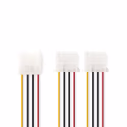 Nedis CCGP74020VA015, 0,15 m, Molex (4-pin), 2 x Molex (4-pin), Mâle, Femelle, Droit