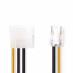 Nedis CCGP74060VA015, 0,15 m, PCI-E (6-pin), Molex (4-pin), Mâle, Mâle, Droit