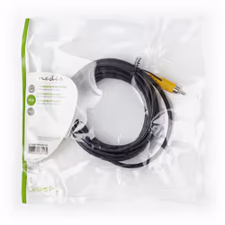 Nedis CVGP24100BK50 câble video composite Noir