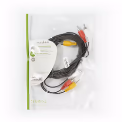 Nedis CVGP24300BK30 câble video composite 3 m 3 x RCA Rouge, Blanc, Jaune