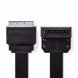 Nedis CVGP31045BK20 Câble SCART 2 m SCART (21-pin) Noir