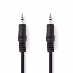 Nedis CAGP22000BK05, 3,5mm, Mâle, 3,5mm, Mâle, 0,5 m, Noir
