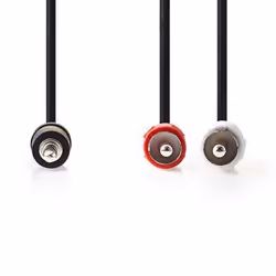 Nedis CAGP22200BK15 câble audio 1,5 m 2 x RCA 3,5mm Noir