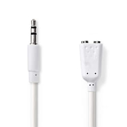 Nedis CAGP22100WT02 câble audio 0,2 m 3,5mm 2 x 3.5mm Blanc