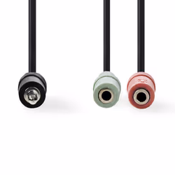 Nedis CAGP22150BK02 câble audio 0,2 m 2 x 3.5mm 3,5mm Noir