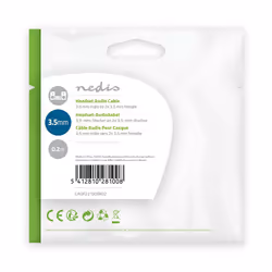 Nedis CAGP22150BK02 câble audio 0,2 m 2 x 3.5mm 3,5mm Noir