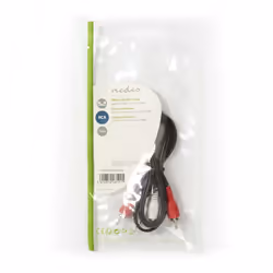 Nedis CAGP24200BK10 câble audio 1 m 2 x RCA Noir, Rouge, Blanc