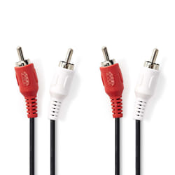 Nedis CAGP24200BK15 câble audio 1,5 m 2 x RCA Noir, Rouge, Blanc