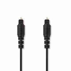 Nedis CAGP25000BK10, TOSLINK, Mâle, TOSLINK, Mâle, 1 m, Noir