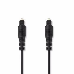 Nedis CAGP25000BK50, TOSLINK, Mâle, TOSLINK, Mâle, 5 m, Noir