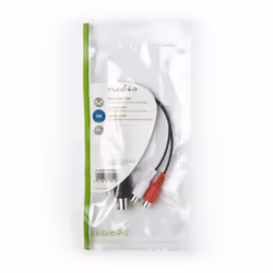 Nedis CAGP20250BK02 câble audio 0,2 m DIN (5-pin) 2 x RCA Noir
