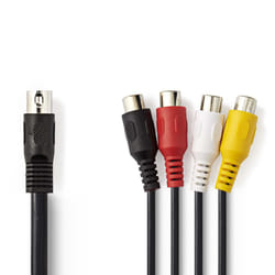 Nedis CAGP20450BK02 câble audio DIN (5-pin) Noir