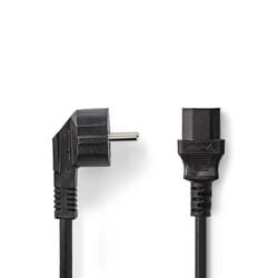 Nedis CEGP10000BK100 câble électrique Noir 10 m Prise d'alimentation type E Coupleur C13