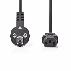 Nedis CEGP10000BK100 câble électrique Noir 10 m Prise d'alimentation type E Coupleur C13