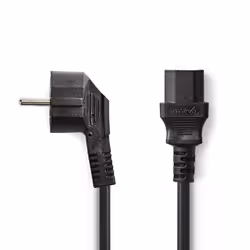 Nedis CEGP10000BK20 câble électrique Noir 2 m Prise d'alimentation type F IEC 320