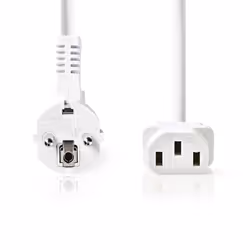 Nedis CEGP10000WT30 câble électrique Blanc 3 m Prise d'alimentation type E Coupleur C13