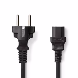 Nedis CEGP10030BK50, 5 m, Prise d'alimentation type E, Coupleur C13