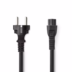 Nedis CEGP10130BK30, 3 m, Prise d'alimentation type E, Coupleur C5