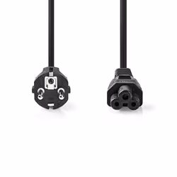 Nedis CEGP10130BK30 câble électrique Noir 3 m Prise d'alimentation type E Coupleur C5