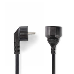 Nedis CEGP10230BK30 câble électrique Noir 3 m Prise d'alimentation type E CEE7/4