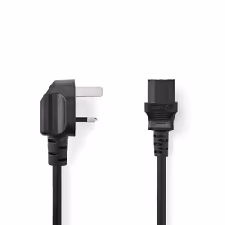 Nedis CEGP11100BK20, 2 m, Prise d'alimentation type G, Coupleur C13