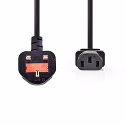 Nedis CEGP11100BK20 câble électrique Noir 2 m Prise d'alimentation type G Coupleur C13