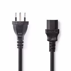 Nedis CEGP11200BK50, 5 m, Prise d'alimentation type J, IEC 320
