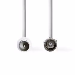 Nedis CSGP41800WT30 câble coaxial 3 m Type F IEC Blanc