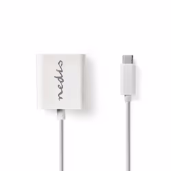Nedis CCGP64850WT02, 0,2 m, USB Type-C, VGA (D-Sub), Mâle, Femelle, Droit