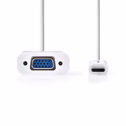 Nedis CCGP64850WT02 câble vidéo et adaptateur 0,2 m USB Type-C VGA (D-Sub) Blanc