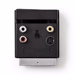 Nedis CVGP31903BK, SCART (21-pin), 3 x RCA + S-Video, Nickel, Noir, Sac en polyéthylène