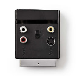 Nedis CVGP31903BK câble vidéo et adaptateur SCART (21-pin) 3 x RCA + S-Video Noir