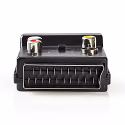 Nedis CVGP31903BK câble vidéo et adaptateur SCART (21-pin) 3 x RCA + S-Video Noir
