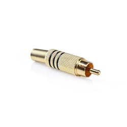 Nedis CAGP24900BK connecteur de fils RCA Noir, Or
