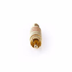 Nedis CAGP24900RD connecteur de fils RCA Or, Rouge
