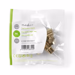 Nedis Coax Connector Angled connecteur coaxial IEC 2 pièce(s) 75 Ohm