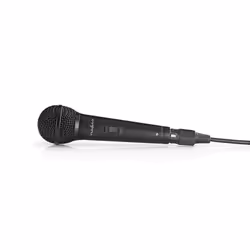 Nedis MPWD25BK, Microphone pour instrument, 72 dB, 80 - 13000 Hz, 600 Ohm, Cardioïde, Avec fil
