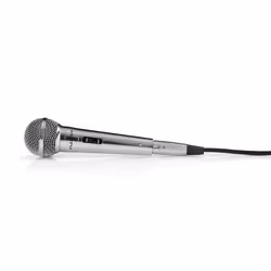 Nedis MPWD45GY, Microphone pour instrument, 72 dB, 80 - 13000 Hz, 600 Ohm, Cardioïde, Avec fil