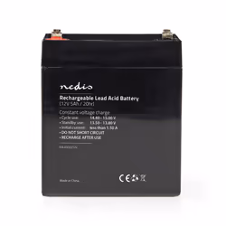 Nedis BALA500012V, Batterie rechargeable, Sealed Lead Acid (VRLA), 12 V, 1 pièce(s), 5000 mAh, Noir