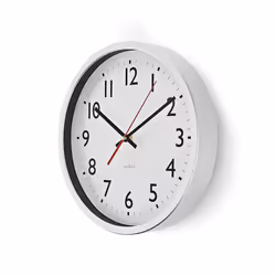 Nedis CLWA110WT horloge murale Rond Argent, Blanc