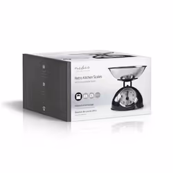 Nedis KASC110BK escabeaux de cuisine Noir, Acier inoxydable Comptoir Balances de cuisine mécaniques - Vue supplémentaire 5