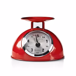 Nedis KASC110RD escabeaux de cuisine Rouge, Acier inoxydable Comptoir Balances de cuisine mécaniques