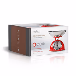 Nedis KASC110RD escabeaux de cuisine Rouge, Acier inoxydable Comptoir Balances de cuisine mécaniques - Vue supplémentaire 5