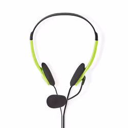 Nedis CHST100GN, Avec fil, Education, 20 - 20000 Hz, 78 g, Casque, Vert