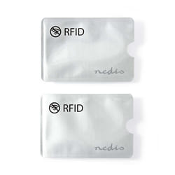 Nedis RFID Card Protector rangement de cartes de visites Aluminium Argent