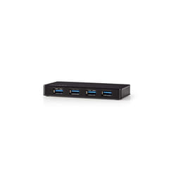 Nedis UHUBU3420BK hub & concentrateur USB 3.2 Gen 1 (3.1 Gen 1) Micro-B Noir