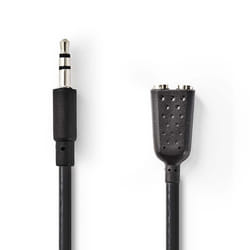 Nedis CAGB22100BK02 câble audio 0,2 m 3,5mm 2 x 3.5mm Anthracite